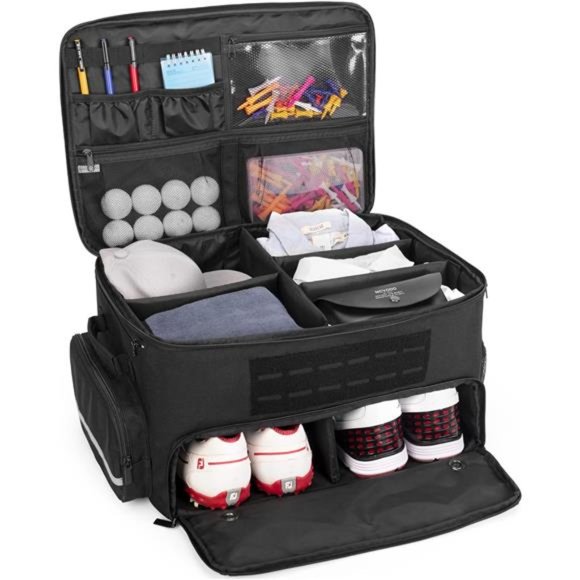 Golf Trunk Organizer Storage w/ Separate Compartment, Golf Car Locker Organizer - Picture 1 of 6